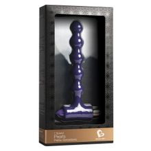 Rocks-Off Фиолетовая анальная виброёлочка PETITE SENSATIONS PEARLS PURPLE - 16,9 см. (фиолетовый)