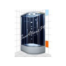 Душевая кабина LEADER D 1202 L M black FM