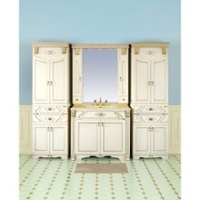 Misty Пенал для ванной Афина 60 бежевый патина