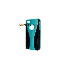 Пластиковая накладка со вставкой для Jisoncase iPnone 4 4S black+blue