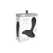 OVO Чёрный стимулятор простаты с вибрацией OVO Q1