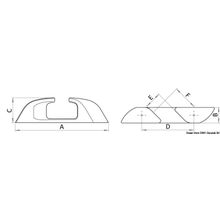 Osculati Capri SS angled fairlead 120mm (L + R), 40.323.12