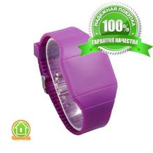 Ультратонкие силиконовые LED часы Nexer G1206, розовые