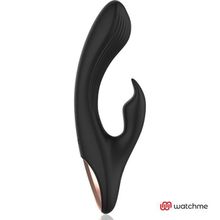 DreamLove Черно-золотой вибратор-кролик с пультом-часами Anne s Desire Rabbit Vibe Wireless Watchme - 20,5 см. (черный с золотистым)