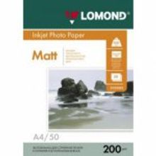 Фотобумага Lomond матовая двусторонняя (0102033), A4, 200 г м2, 50 л.
