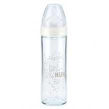 Nuk First Choice 240 мл белая New Classic 240 мл белая + соска FC из силикона со средним отверстием для пищи М, размер 1