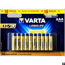 Батарейка VARTA LONGLIFE 4103 LR03 BL10