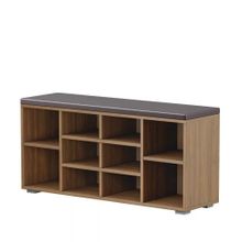 Моби Лайт Тумба для обуви 08.56 Орех Селект Каминный к з Шоколад ID - 308479