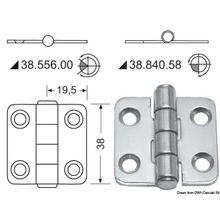 Osculati Hinge standard pin 38x39 mm, 38.840.58