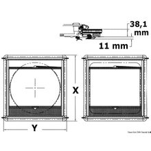 Osculati Bomar Seabreezer sunshine flyscr. round 683x651 mm, 19.718.22