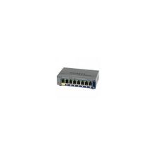 netgear (managed smart-switch with 8ge ports with external power supply and green features, can act as pd) gs108t-200ges