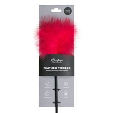  Стек-щекоталка Feather Tickler с красными перьями - 44 см.