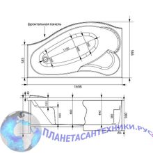 Панель фронтальная Aquanet Palma 170 L