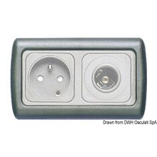 Osculati Double screw cover light grey, 14.675.03