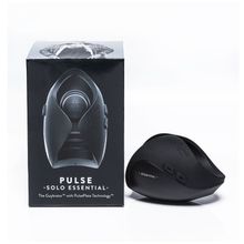 Черный инновационный мужской вибратор PULSE SOLO ESSENTIAL (215480)