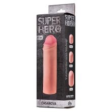 Lola toys Фаллоудлинитель SUPER HERO Casanova - 18 см. (телесный)