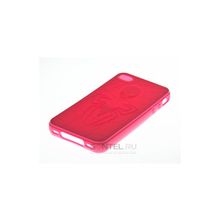 Силиконовая накладка для iPhone 4 4S вид №15 pink