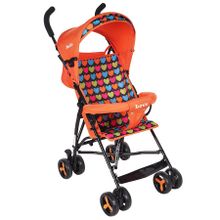 BAMBOLA Коляска трость LOVE (8 колес, бампер, сумка) оранжевый, уп.4шт.