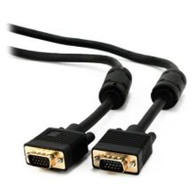 Кабель VGA 15M-15M, 3 м, черный, феррит. фильтр, позол. разъемы, Konoos (KC-PPVGA-3)