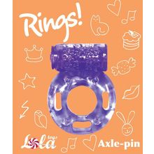 Lola toys Фиолетовое эрекционное кольцо с вибрацией Rings Axle-pin (фиолетовый)