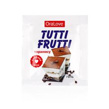 Биоритм Пробник гель-смазки Tutti-frutti со вкусом тирамису - 4 гр.