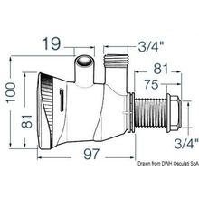 Osculati Attwood pump for tank ventilation 29 l min 12V 3 A, 16.410.85