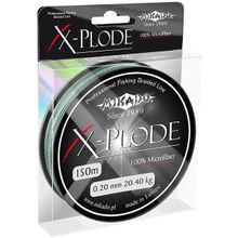 Плетеный шнур Mikado X-PLODE 0,18 green (150 м) - 18.35 кг.