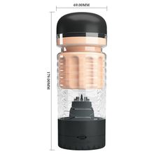 Вибромастурбатор-вагина Emily в черной колбе (233464)