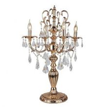 Настольная лампа декоративная "свечи" OML-777 золото хрусталь E14 4*60W 220V арт.OML-77724-04