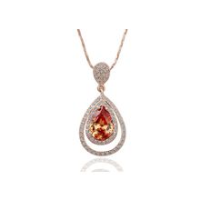 Подвеска  Капля с большим кристаллом Swarovski