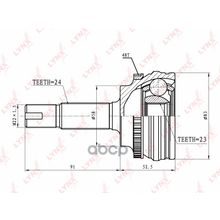 Шрус Наружный | Перед Прав Лев | LYNXauto арт. CO7500A