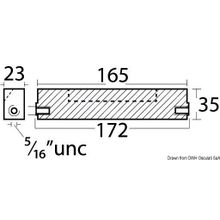 Osculati U-shaped magnesium anode f. outboards 60 300 HP, 43.316.35