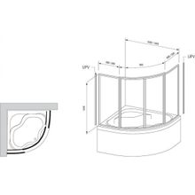 Шторка для ванной Ravak VDKP4 Gentiana (4DAPG10041) (150 см)