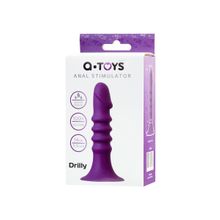 A-toys Фиолетовый анальный фаллоимитатор Drilly - 14 см. (фиолетовый)