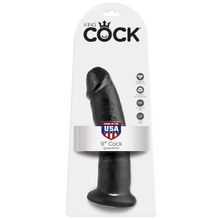 Чёрный фаллоимитатор 9  Cock - 22,9 см.