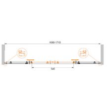Душевая шторка на ванну CEZARES ECO-O-VF-2 ECO-O-VF-2-170 145-P-Cr