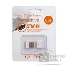 Qumo USB 2.0  8GB NANO QM8GUD-NANO-W White