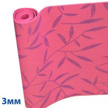 Коврик для йоги 173*61*0.3 см HKEM113-P1 (розовый с рисунком)