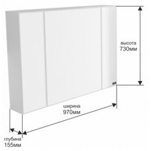 СанТа Зеркальный шкаф Стандарт 100 трельяж фацет, свет