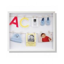 Umbra c зажимами для фотографий Clothesline белая