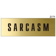 Информационная табличка «Sarcasm» прямоугольная Д174 (300х100 мм)