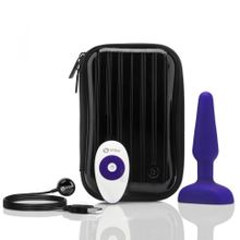 Фиолетовая анальная вибропробка с 3 источниками вибрации TRIO REMOTE CONTROL PLUG  PURPLE - 13,5 см. (74376)