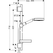 Душевой гарнитур Hansgrohe Raindance S 120 3jet (27886000) (65 см)