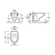 Чаша подвесного унитаза Jacob Delafon Patio Rimless EDV102-00