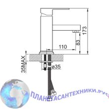 Смеситель для умывальника Iddis HUNK