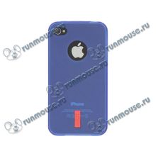Чехол Flextron "IPH4-GGC01" для Apple iPhone 4 4S, синий [96030]