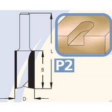 Фреза пазовая D8 B25 Z2 хвостовик 12