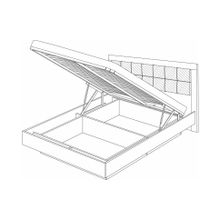 Кураж Кровать-5 с подъемным основанием 1600 экокожа Вега Скандинавия