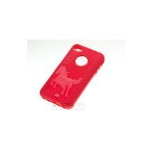 Силиконовая накладка для iPhone 4 4S вид №12 red
