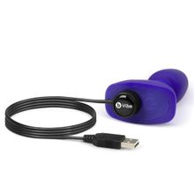 b-Vibe Фиолетовая анальная пробка с римминг-эффектом RIMMING PETITE - 12,4 см. (фиолетовый)